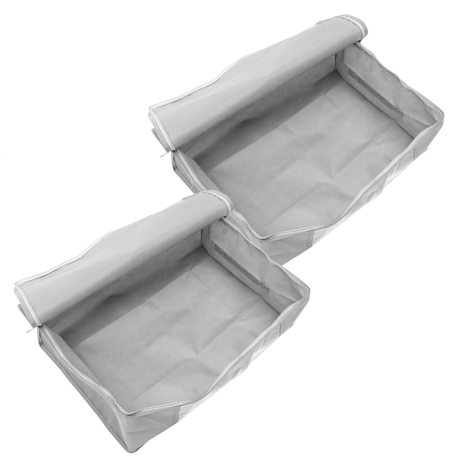 

2Pcs Large Foldable Quilt Bags Comforter Bag Blanket Comforter Bag With Zipper Nonwoven Fabric Clothes Storage Box