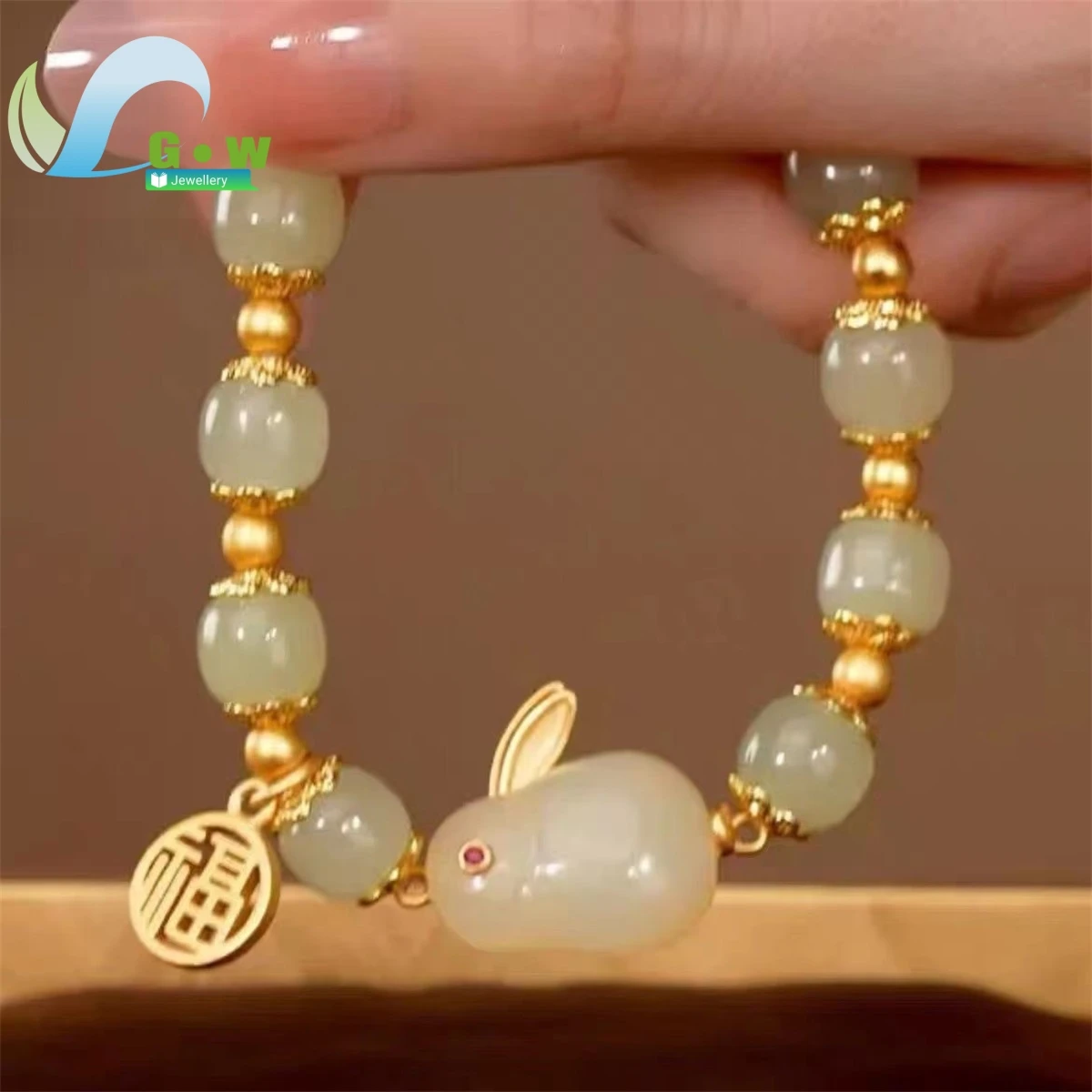 Ancient Style Huan Beauty Jade Rabbit Bracelet For Women High-Looking Student Bracelets Birthday Gift Best Friend Luxury Jewelry