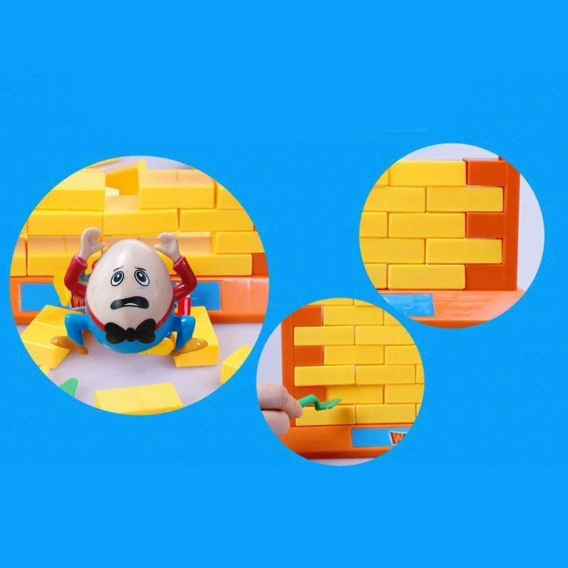 Q0KB Unique Wall Toppling Plaything Knockdown Bricks Down Parent-Child Game Toy