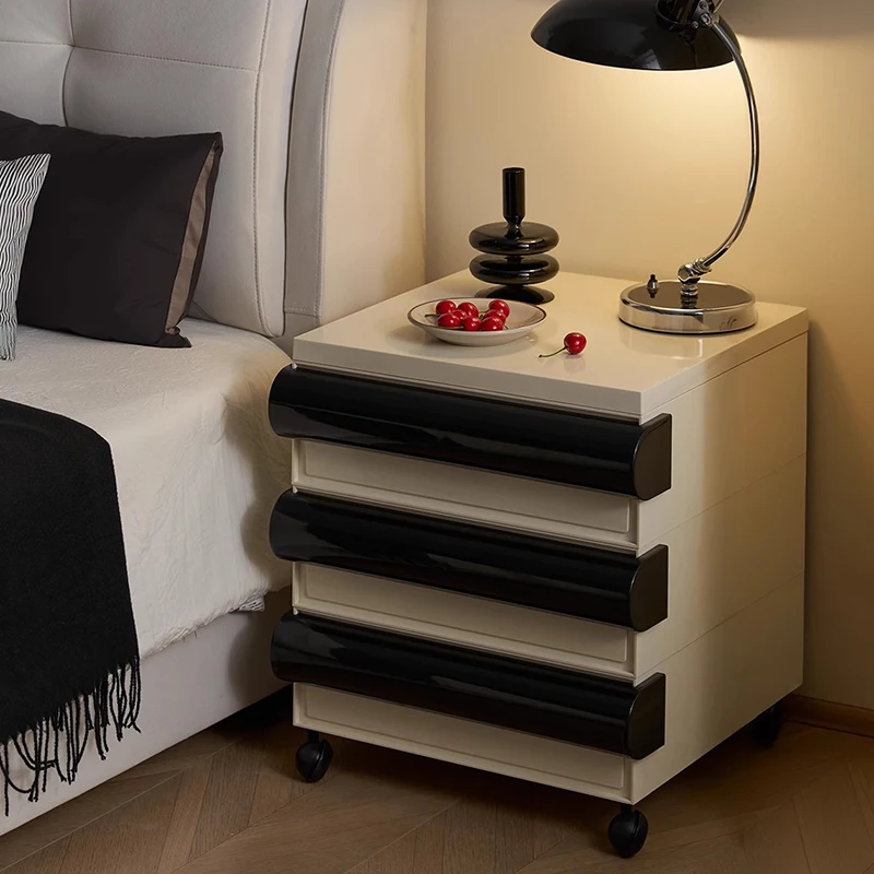 

Librero Organizer Bedside Table Cabinets Storage Modular Space Saving Nightstand Trendy Wood Mesitas De Noche Unique Furniture