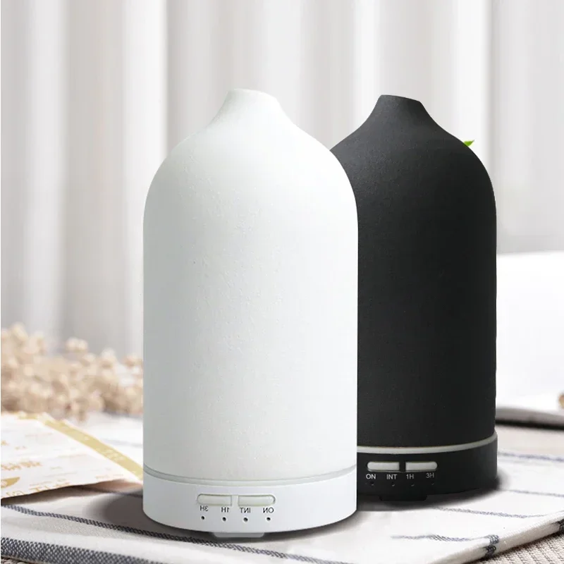 Ceramic Aroma Diffuser Automatic Small Humidifier Hotel Air Fresh Essential Oil Timing Colorful Lights Diffuser