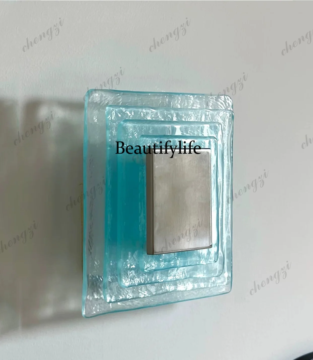 Medieval, Glacier Blue Glass Bedroom Bedside Lamp Living Room, Entrance Corridor Decorative Lamp