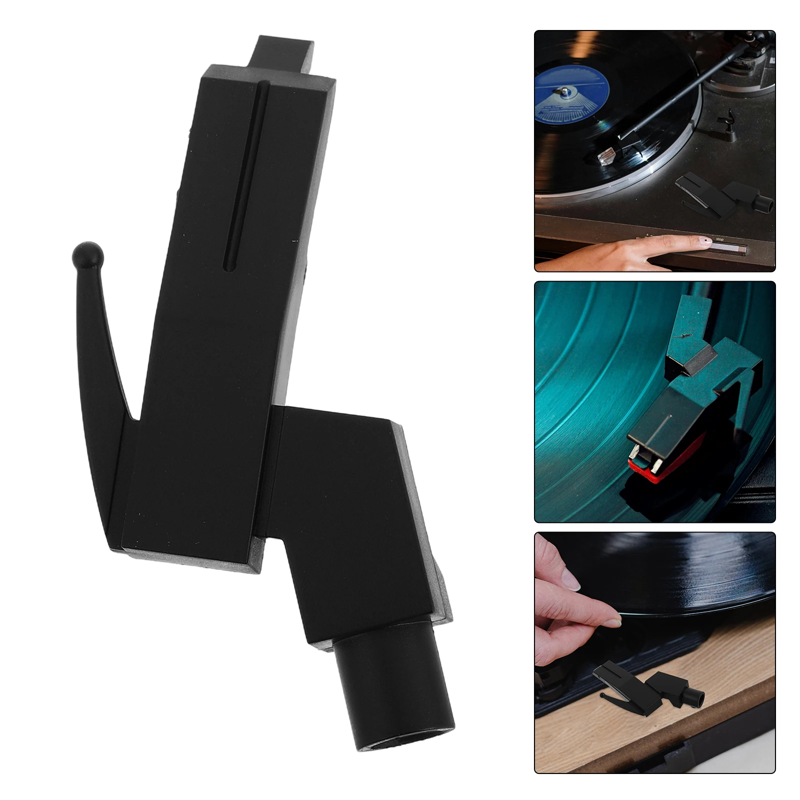 

Record Player Headshell Mount Stylus Rack Black Plastic Durable Easy Installation Vinyl Accessories Turntable Parts