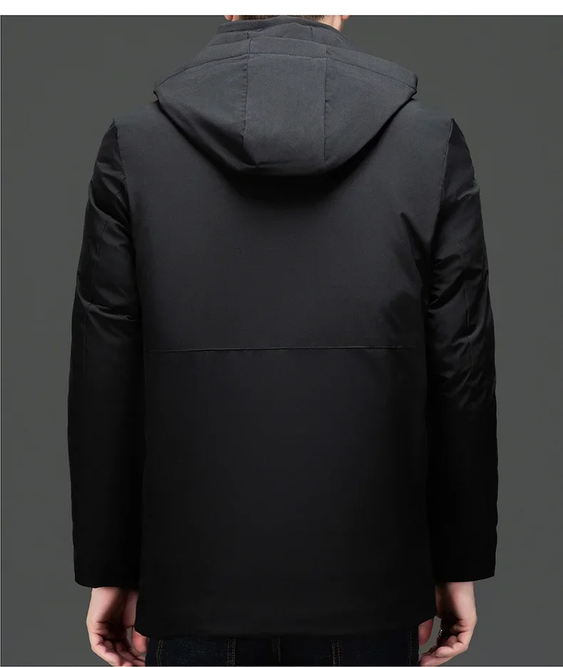 مقنعين سترة الشتاء الرجال سميكة الدافئة هدية للأب الزوج سترة يندبروف سترات موضة جديدة الصوف مقنعين معطف الشتاء