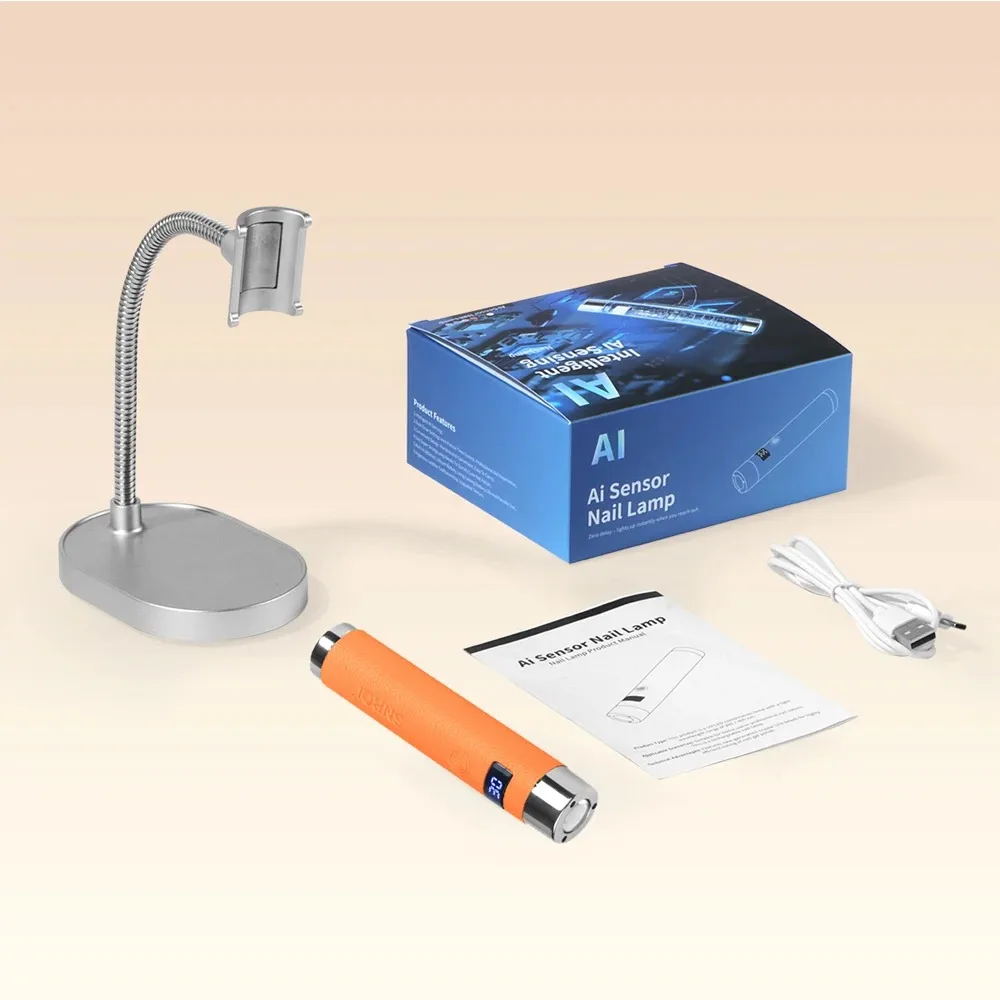 Ai Sensor Nail Lamp UV LED Mini Lamp Rechargeable Cordless Lamp Desktop and Handheld Drying Light Curing All Nail Gel Quickly