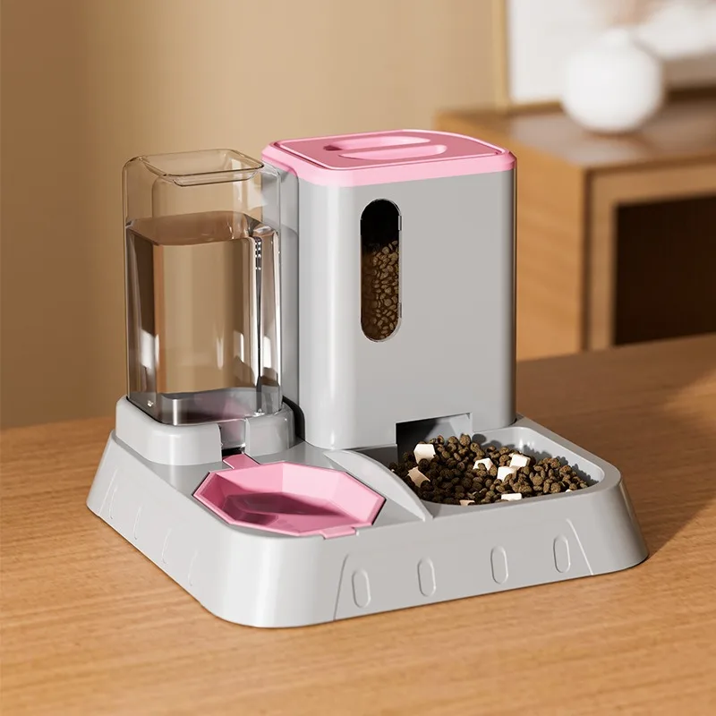 

New design for indoor small and medium-sized cats and dogs Automatic cat food water dispenser set Gravity pet self-feeder