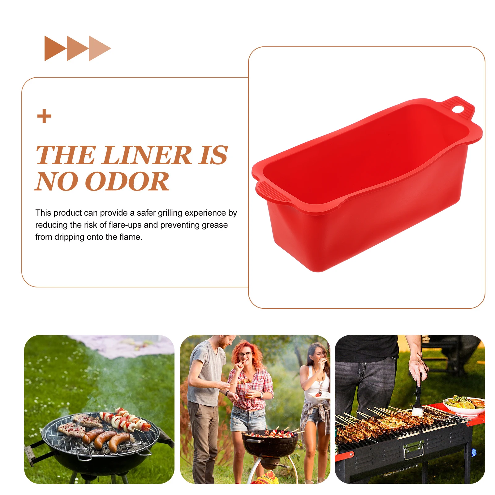 

3 Pcs Oil Receiver Drip Pan Liner Grease Catcher for Grill Cup Accessory Silica Gel Tray Liners