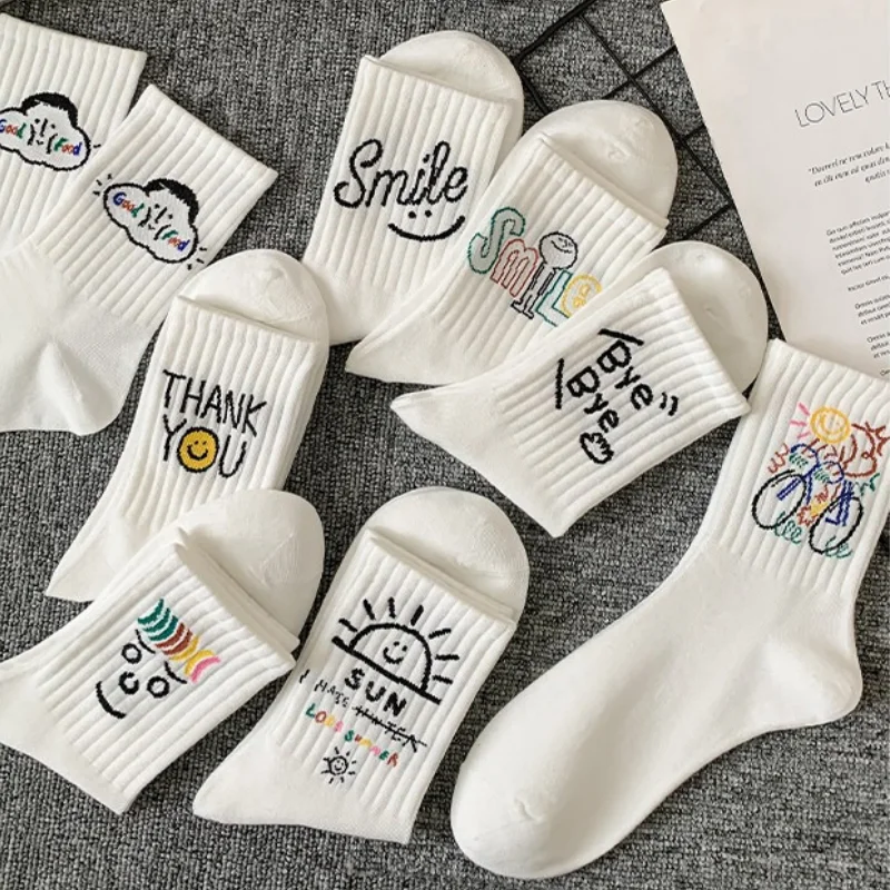 2/3/5/8 คู่ผู้ชายผู้หญิงสีขาวถุงเท้ากลางลูกวัว Moisture-Wicking Anti กลิ่น Casual กีฬาบาสเกตบอล Retro Arch สนับสนุนถุงเท้า