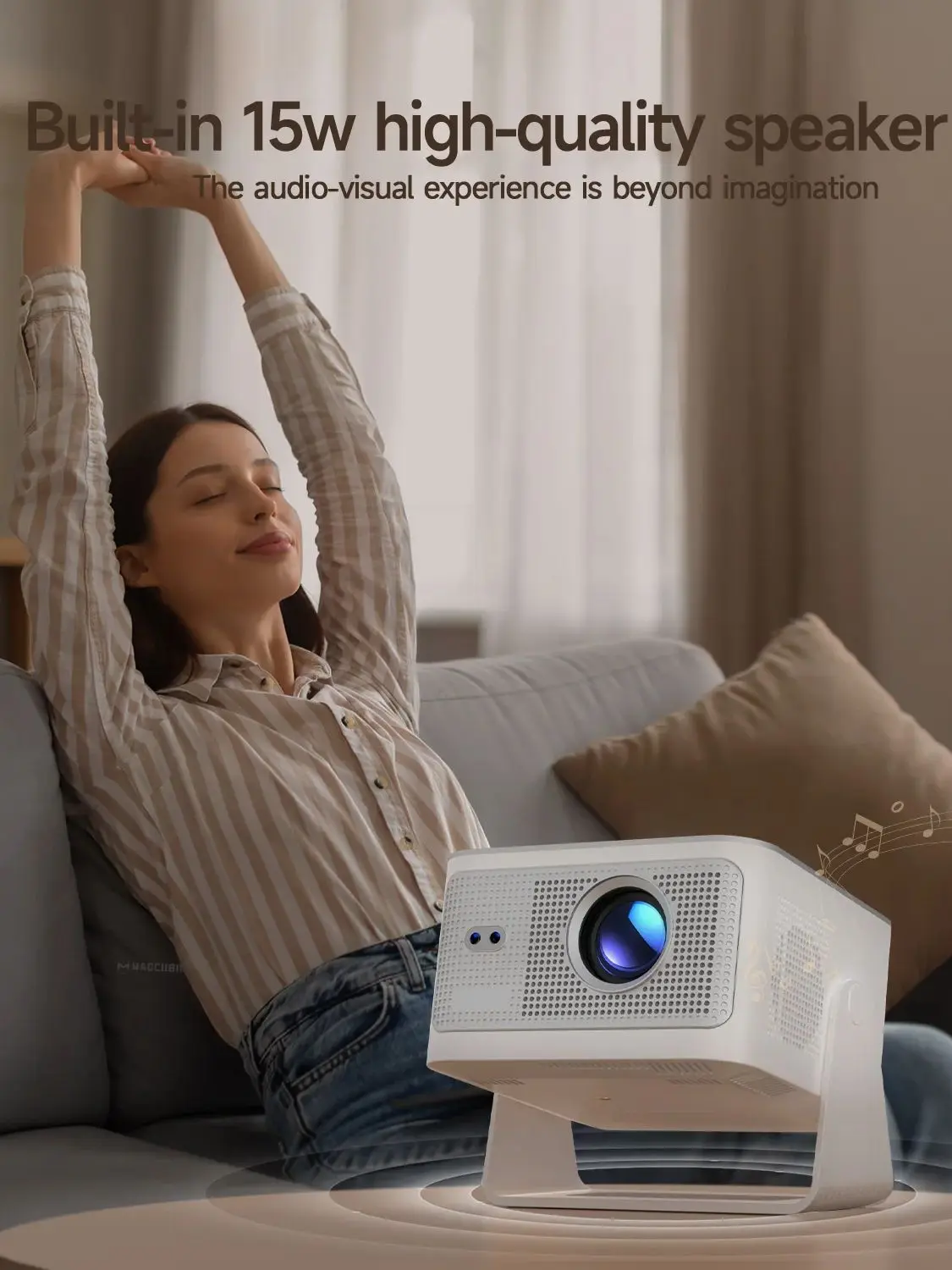 Projecteur Magcubic 900ANSI Android 14 avec mise au point automatique, prise en charge 8K natif 1080P, Wifi6 BT5.4 16G Allwinner H726 Portable HY350Max