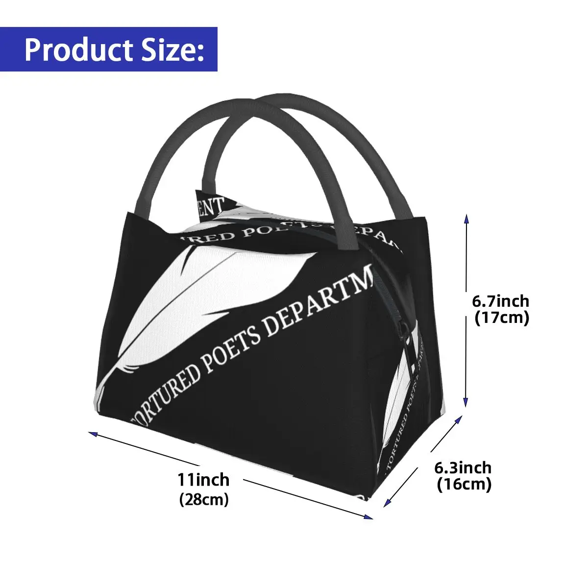 The Tortured Poets Department Portable insulation bag for Cooler Thermal Food Office Pinic Container