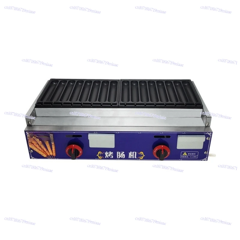 Sausage Roasting Machine Commercial Stall Starch Sausage Machine Electric Heating Gold Crispy Hot Dog Machine Sausage Roasting