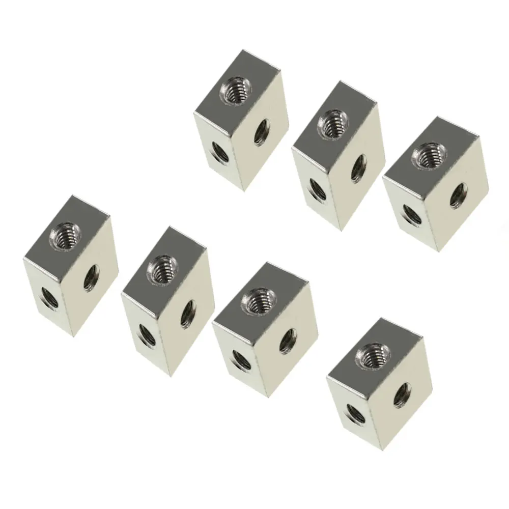 20 Three-Sided Nut Square Fixed Block Square Corner Lock Nut M3 Six-Sided Thread Plate Link Block Screws for Fixing Acrylic Box