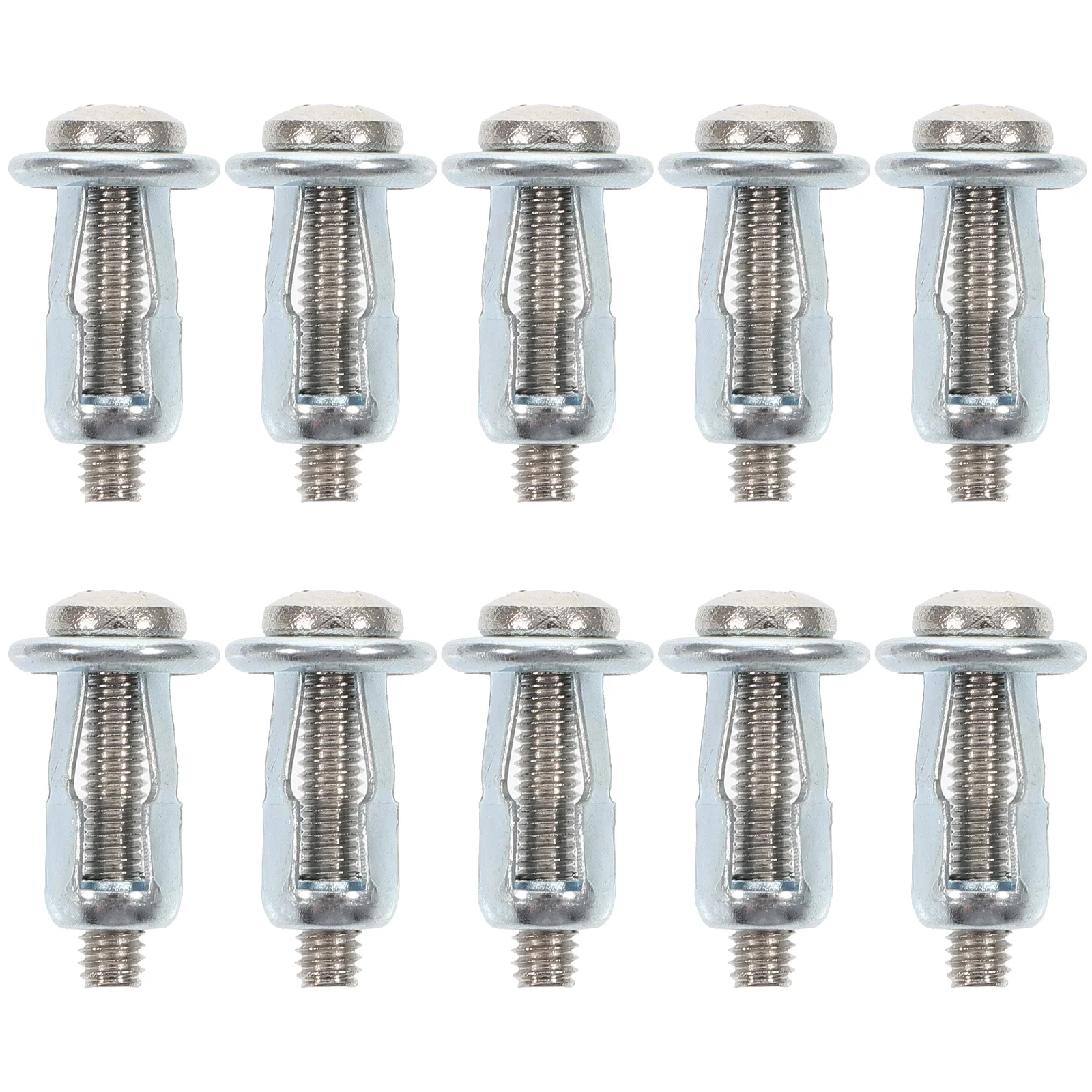 10 Pcs Expansion Screw Anchors 4X20 High Grade Galvanized Steel Spiral Thread Hollow Door Anchor Firm Installation for Hollow