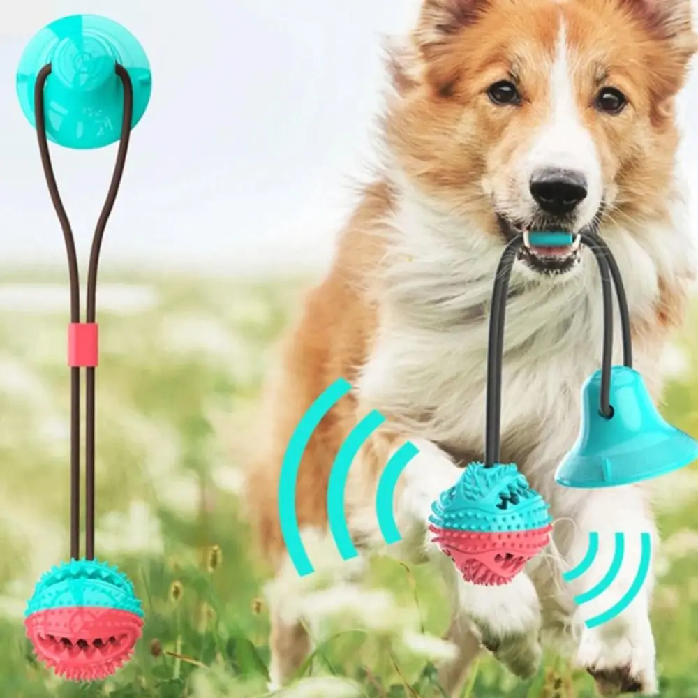 

Bite Resistant Dog Chew Toys Indestructible Suction Cup Dog Rope Ball Wear-resistant Elastic Pet Training Toy Cleaning Teeth