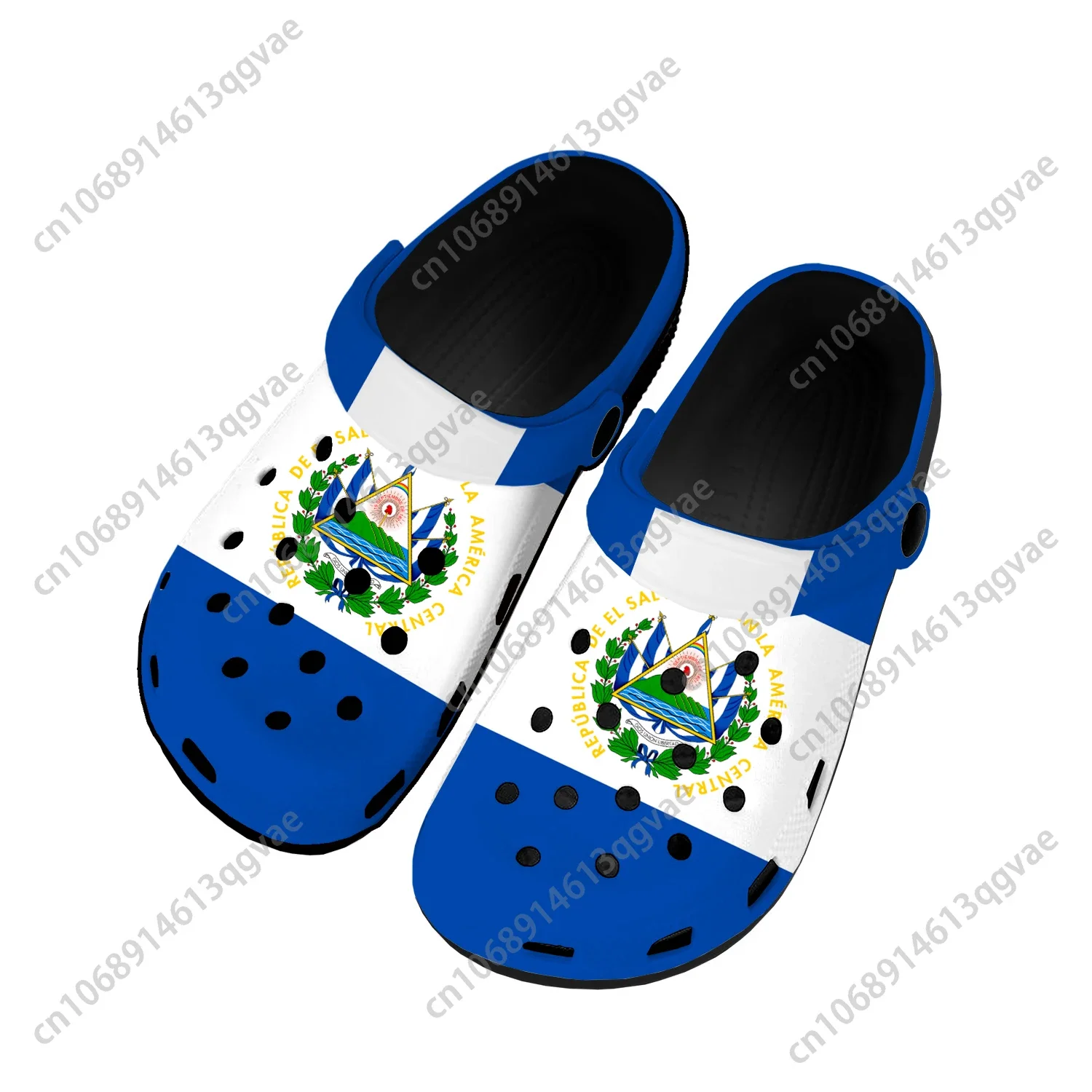 

El Salvador Flag Home Clogs Custom Water Shoes Mens Womens Teenager El Salvador Shoe Garden Clog Breathable Beach Hole Slippers