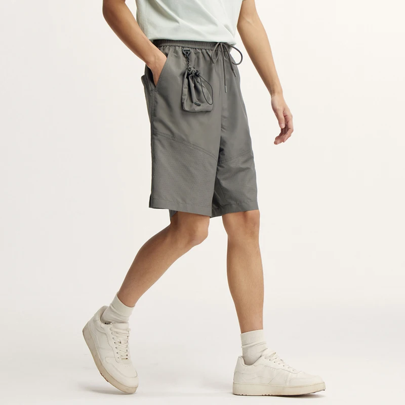 Semir Casual Mid-Length Pants Men 2024 Summer New Spliced Straight-Leg Pants With Storage Function Simple And Cool Shorts