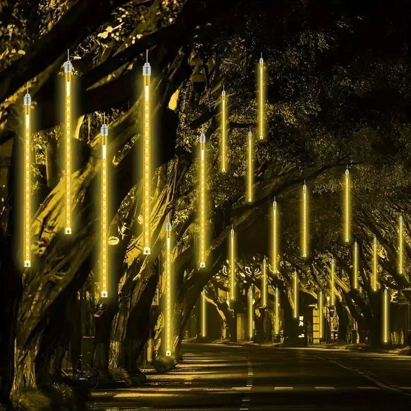 Juego de 1/2/3/4 luces de hadas para jardín, guirnaldas de calle al aire libre, decoraciones para árboles de navidad