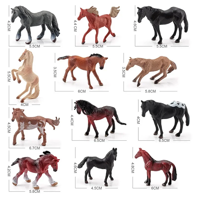 Realistic Animal Horse Models Desktop Ornament Solid Emulation Appaloosa Clydesdale Quarter Arabian Horse Home Decora