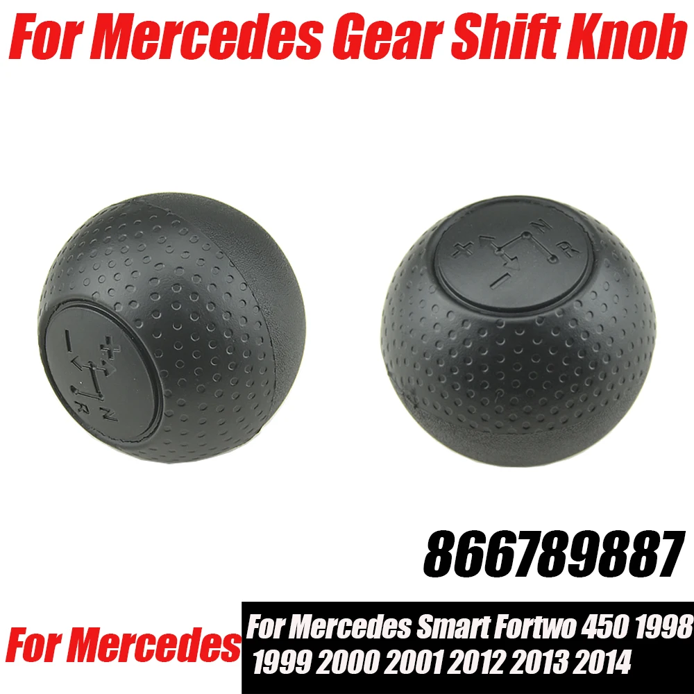 For Mercedes Smart Fortwo 450 1998-2014 Black Car Automatic Gear Shift Knob Shifter Stick Lever Pen Hand Ball High Quality ABS
