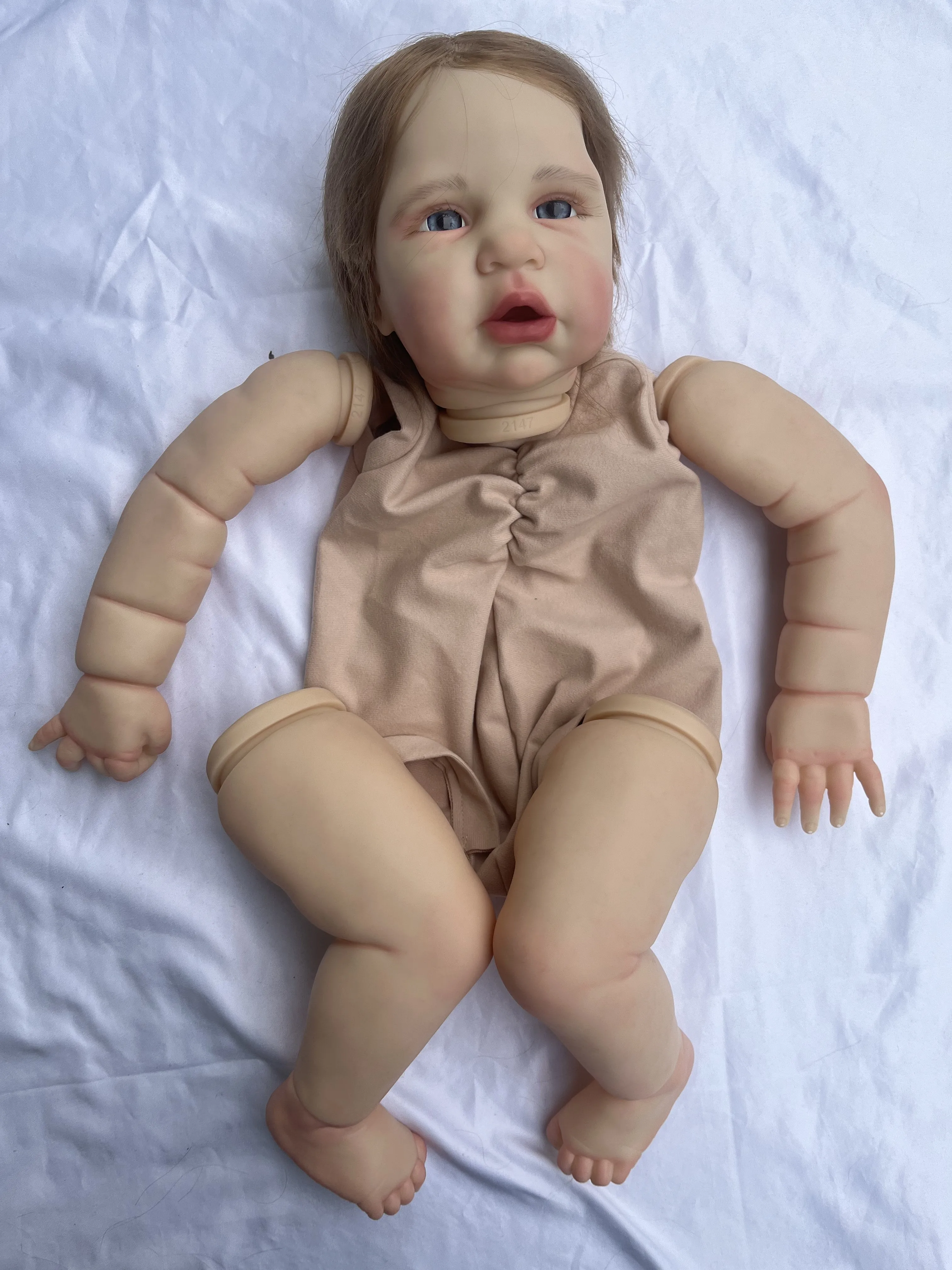 FBBD Customized Limited Supply 26inch Reborn Baby Margot With Hand-Rooted Hair Painted Kit DIY Part New Year Gift