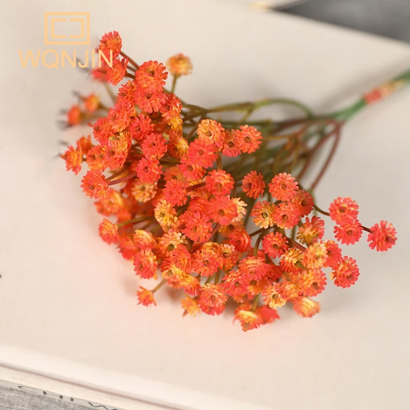 Simulierte Blumen, 3 teile/los, Retro-Herbst babys breath, kleine Blumen sträuße Blumen für die Heim dekoration, Blumen arrangement zubehör – Detail 10