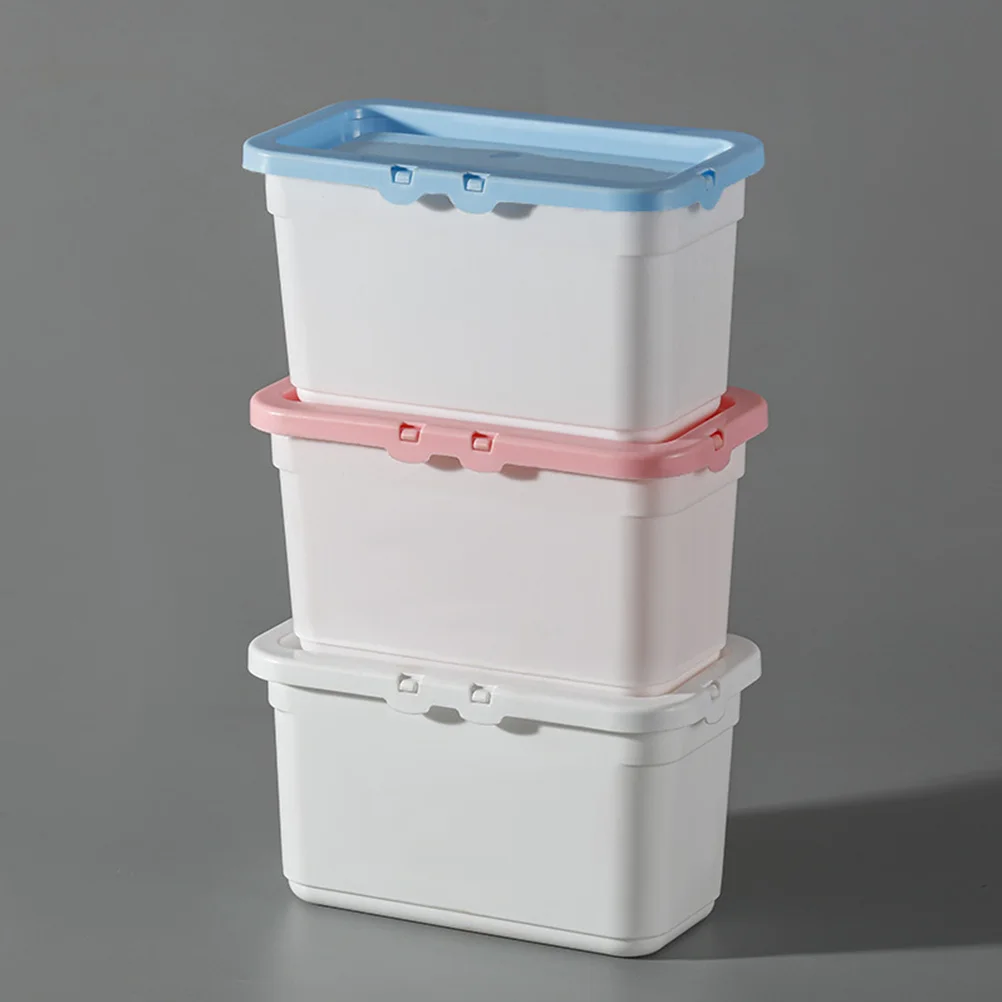 

3 Pcs Laundry Beads Storage Box Containers Double Sink Handwash Detergent Powder Desktop