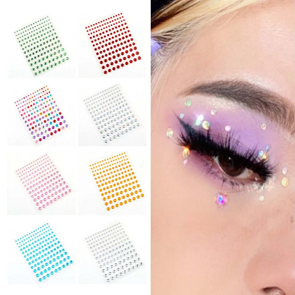 3/4/5/6mm Disposable Nail Beauty Party Glitter Prom Jewelry Tattoo Rhinestone Stickers Crystal Eyes Sticker Crystal Sticker