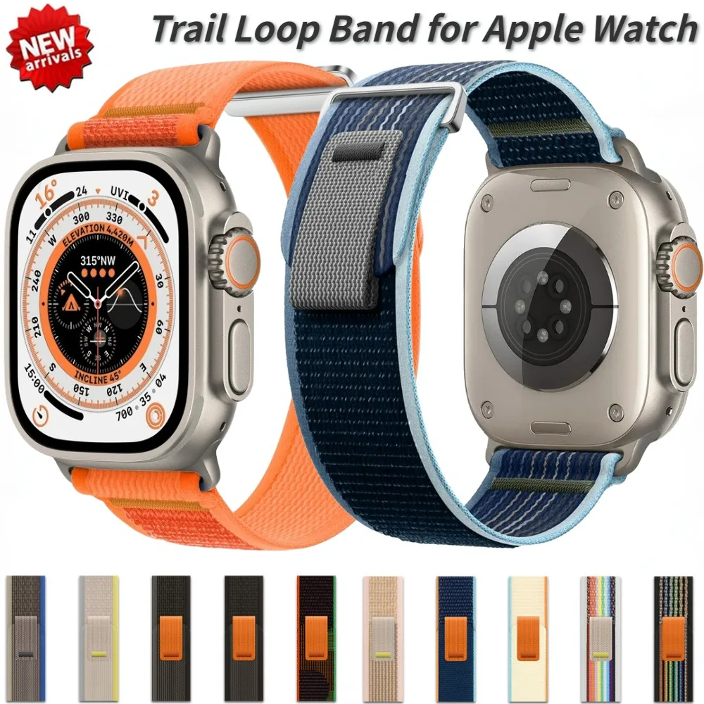 

Trail Loop Strap for Apple Watch Band Ultra 2 49mm 10 9 8 7 46mm 42mm 45mm 41mm Nylon Bracelet iWatch Series 6 5 4 SE 44mm 40mm