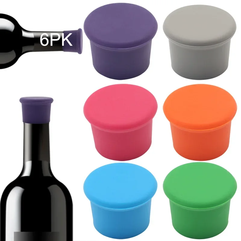 Bottle Stopper FDA Food Grade Multicolor Silicone Wine Bottle Preservation Cover RedWine Leak Proof Stopper Cap Red Wine Stopper