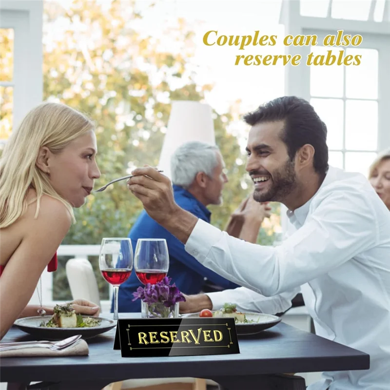 COSW-20PCS لحفلات الزفاف والمطاعم والمكتب وحجز كراسي الاجتماعات - لافتات خيمة أكريليك للجلوس