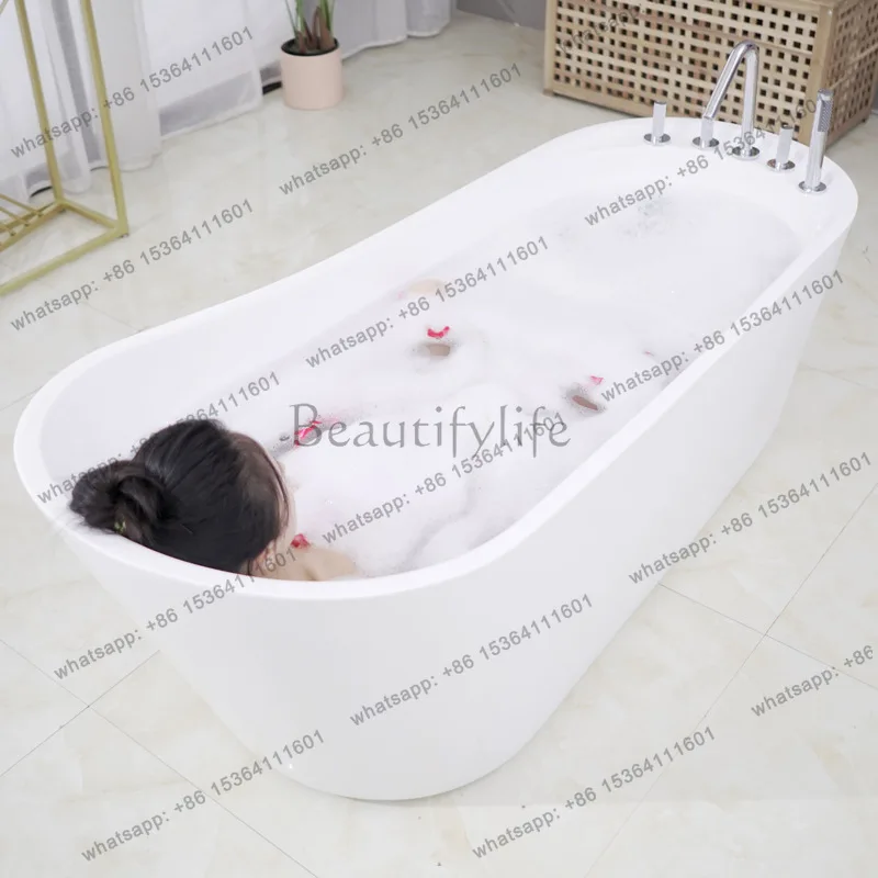 Acrylic bathtub deep bubble independent boutique thickening integrated molding seamless thickening