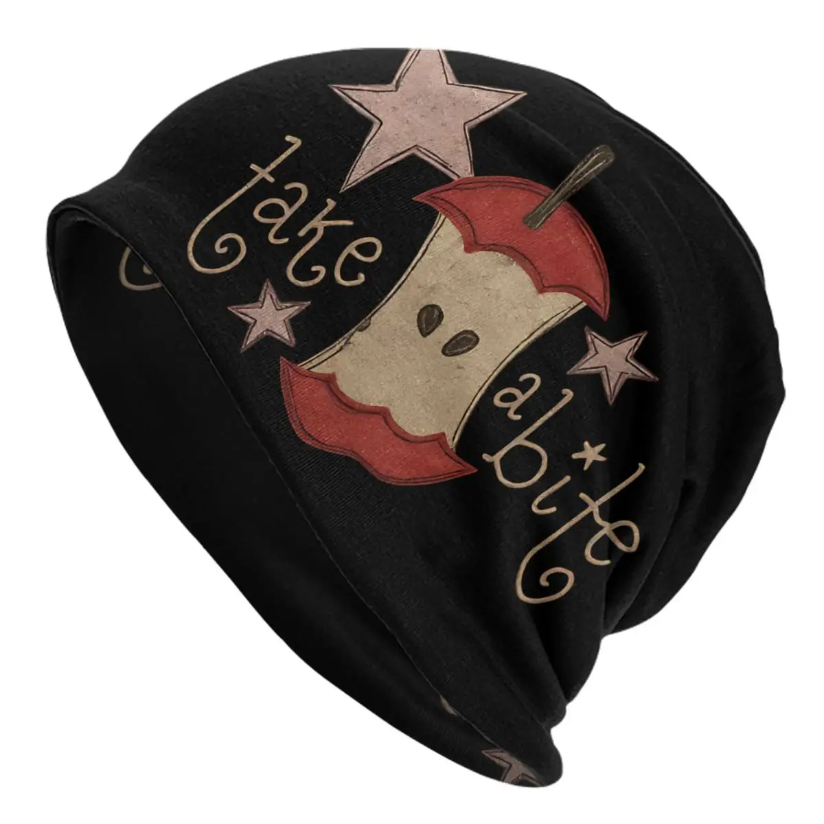 Take A Bite Skullies Beanies Hat Beabadoobee Hip Hop Unisex Outdoor Cap Warm Dual-use Bonnet Hats