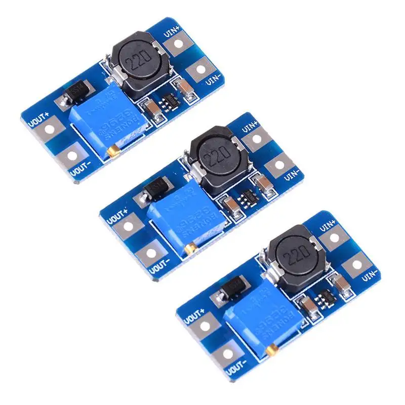 3Pcs Input 2V-24V Dc-Dc 5V/9V/12V/28V Boost Converter Adjustable Step Up Power Supply Pcc Board Moudle