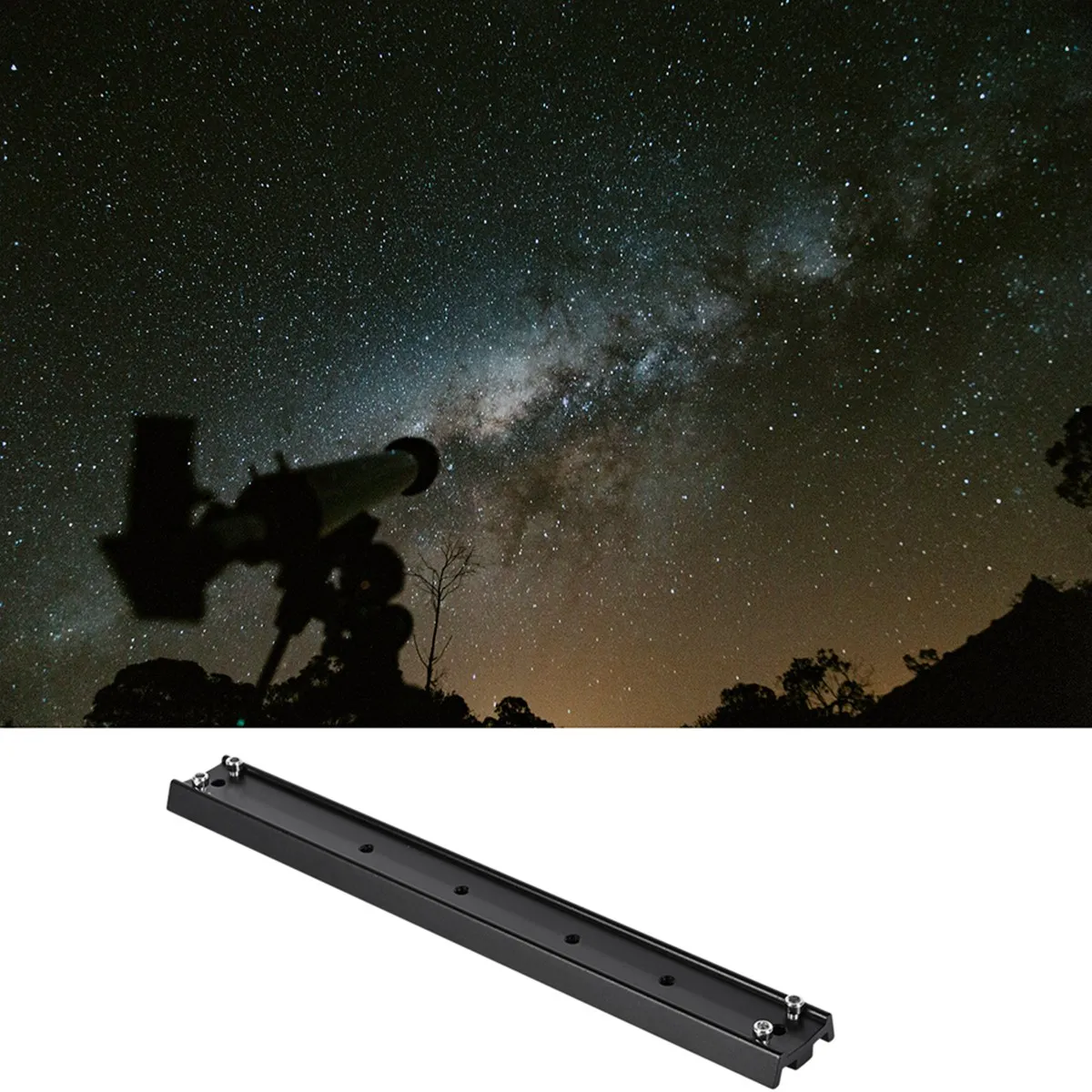 Dovetail Telescope Mounting Plate 335Mm 13.1 Inch for Equatorial Tripod Long Version Binocular/Monocular for Astronomy