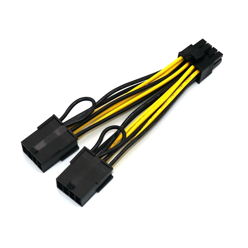 Angitu 2x8P PCI-E Female to 030-0571-000 CPU 8Pin Male Video/Graphic Card Power Cable for NVIDIA TESLA K80/M40/M60/P40/P100