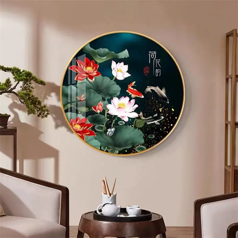 

Handmade Cross Embroidery 2023 Finished Lotus Rhyme Landscape New Style Living Room, Bedroom, Clear Rhyme Hanging Paintings