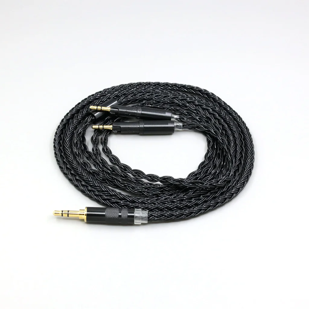 Für Audio-Technica ATH-R70X ATH-R70XA Kopfhörer-Headset, 16-adriges, schwarzes geflochtenes Kopfhörerkabel LN008863 – Detail 4