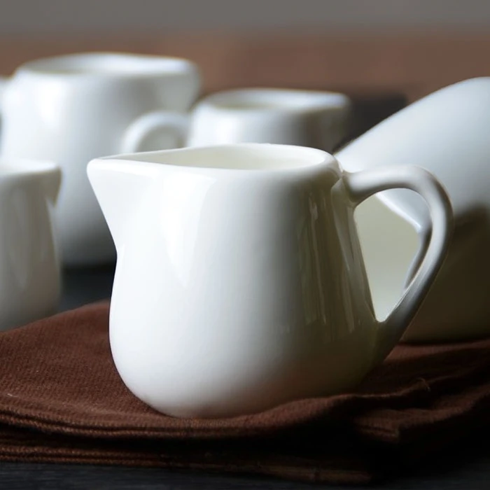 

Trendy Mini Ceramic Cafe Milk Jar Simple Aesthetic Small Milk Cups for Coffee