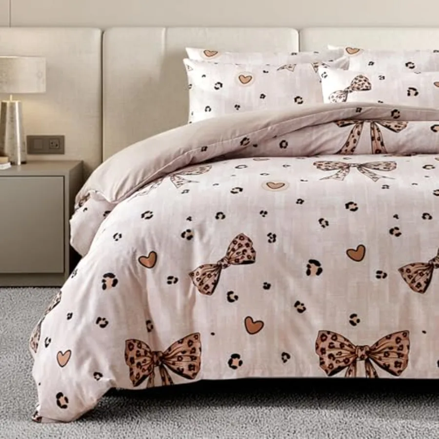 

7 Pcs Comforter Set for Girls Size Bedding Set with Sheet and 2 Pillowcases 2 Pillow Shams Cute Girls Bed in a Bag as Birthday