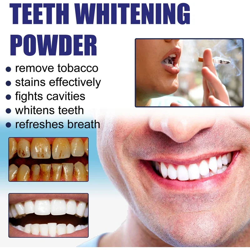 Tooth Whitening Tooth Powder Remove Smoke Stains Coffee Stains Tea Stains Fresh Breath Tooth Oral Cleaning Care 50g