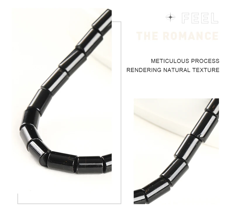 6x9mm Natürliche Schwarze Turmalin-Zylinderperle Lose Abstandsperle für Schmuckherstellung DIY Halskette Armband Zubehör – Detail 5