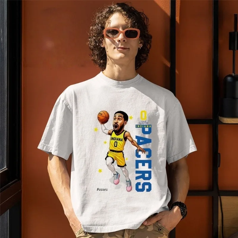 

Летняя хитовая футболка с мультяшным принтом Теренса Халибертона, хлопковая баскетбольная футболка, модная спортивная рубашка для взрослых и детей