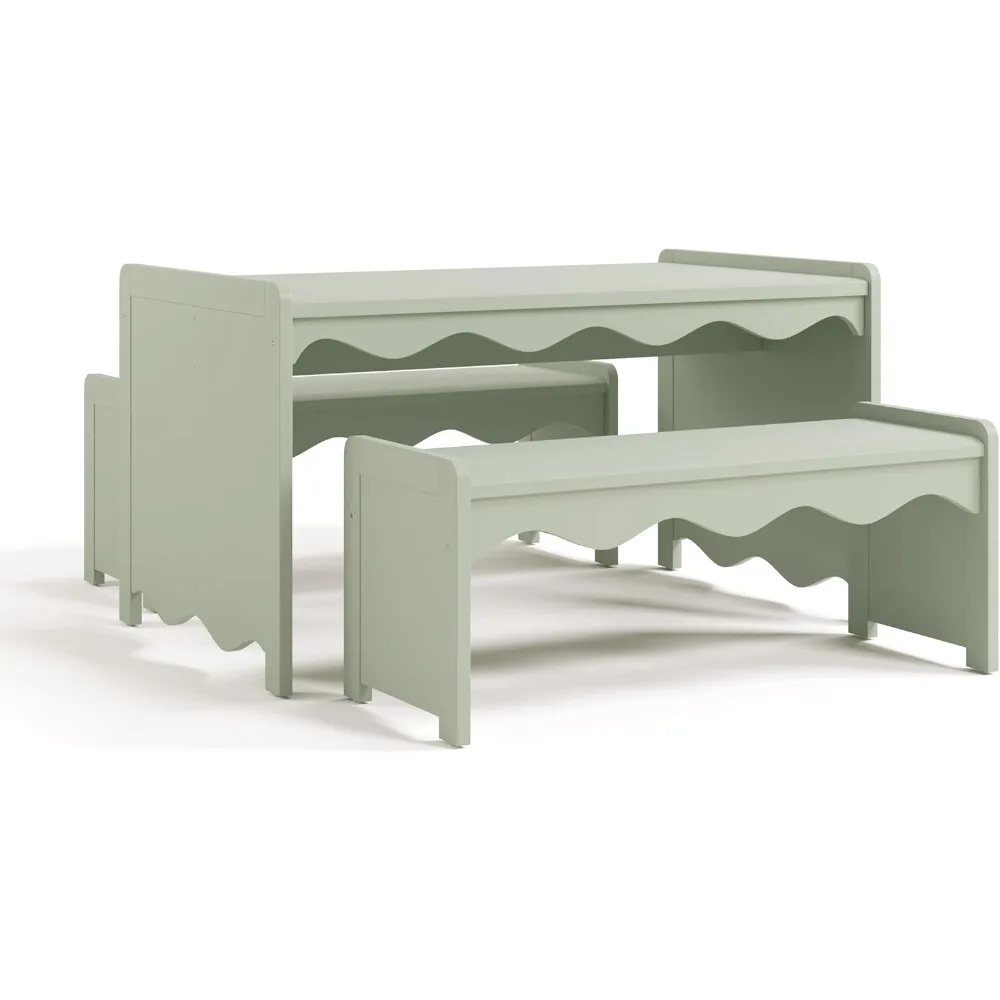 طقم طاولة ومقعد للأطفال في الأماكن المغلقة على طراز Storkcraft Casablanca Montessori باللون الأخضر المعتمد باللون الذهبي، عالي الجودة K #1