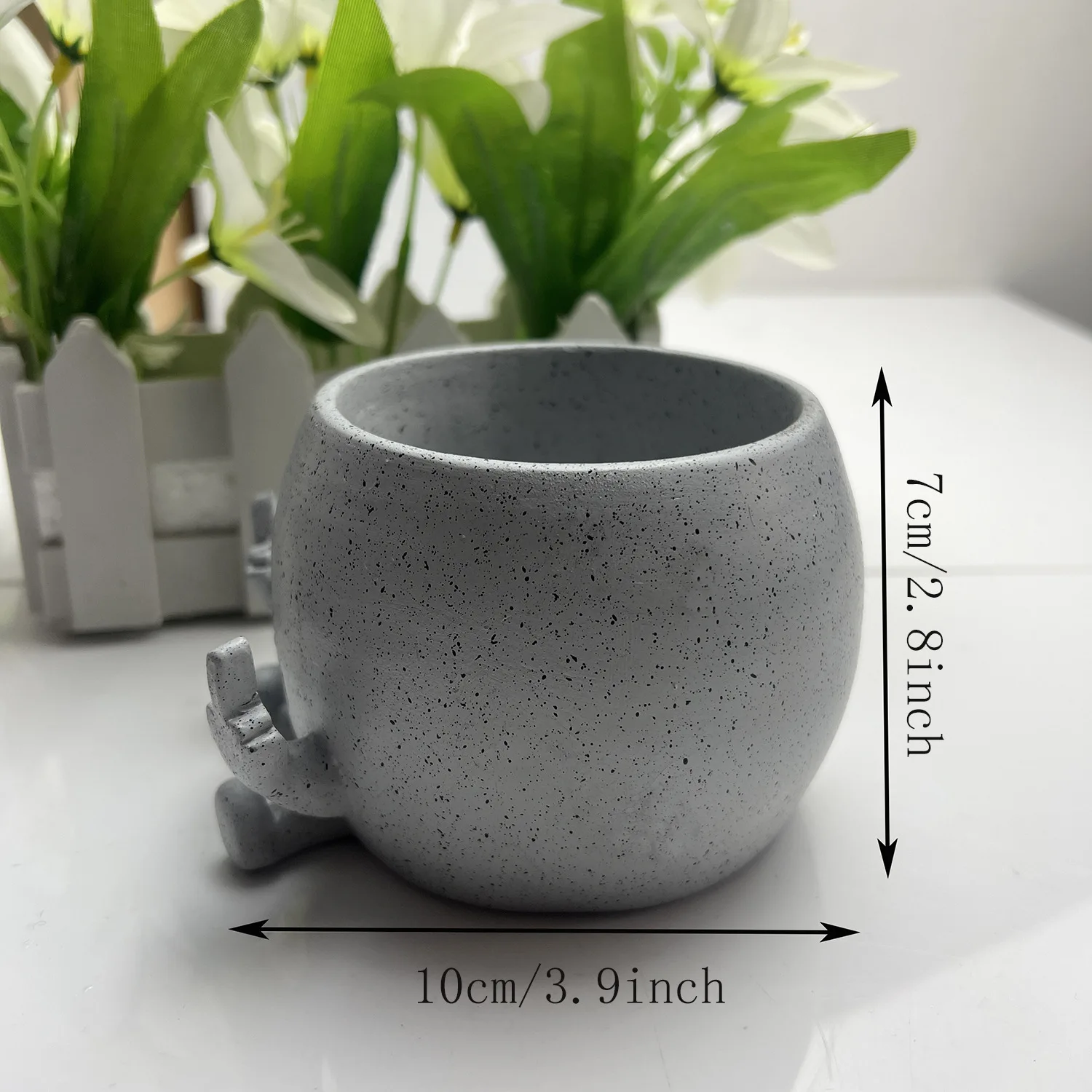 الإبداعية الاصبع الوسطى زهرة النبات الزهرية لطيف الشكل التعبير نبات عصاري زارع وعاء الراتنج الحلي ديكور المنزل