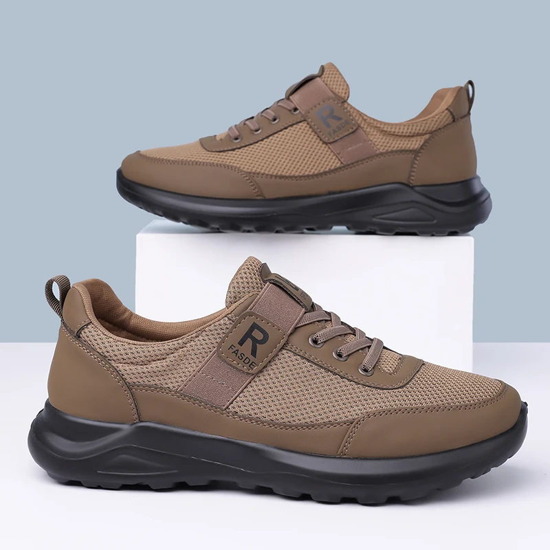 

Mens Walking Shoes New Snug Breathe High-quality Sneakers Anti Slip Wear-resistant Flat Daily Sports Leisure Shoes