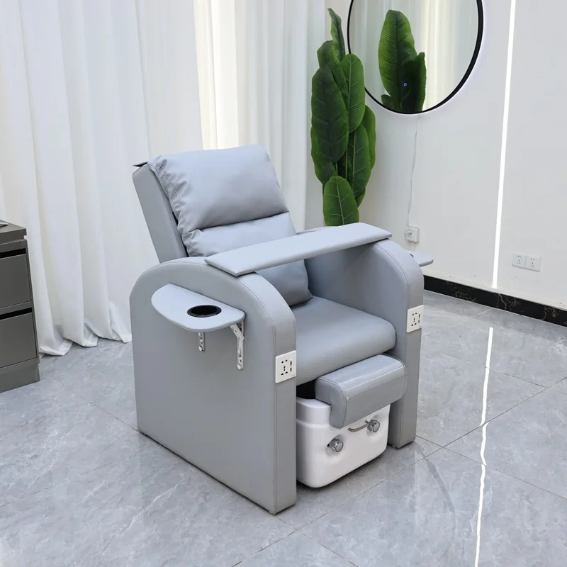 

Modern Cheap Beauty Nail Salon Electric Pipeless Whirlpool Foot Bath Chair Guangdong Manicure Spa Pedicure Chair