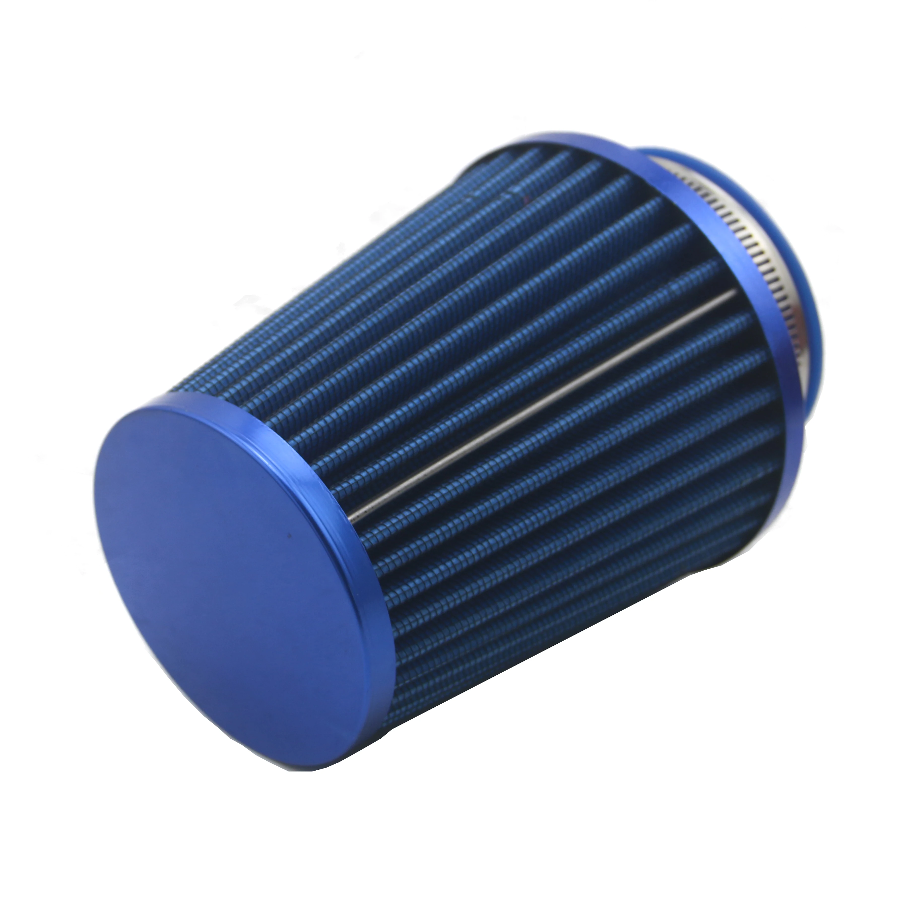 Universal Sports Car Air Filter 76mm 3 Inch H:90mm High Flow Car Cold Air Intake Filter Aluminum Non-woven Fabric Rustproof