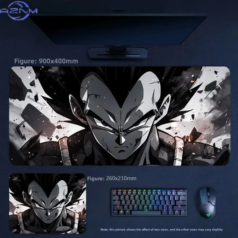 Anime Dragon Ball Kid Goku Eating Watermelon Countryside Scenery Large Mousepad Rubber Non-Slip Gaming Desk Mat Keyboard Pad for