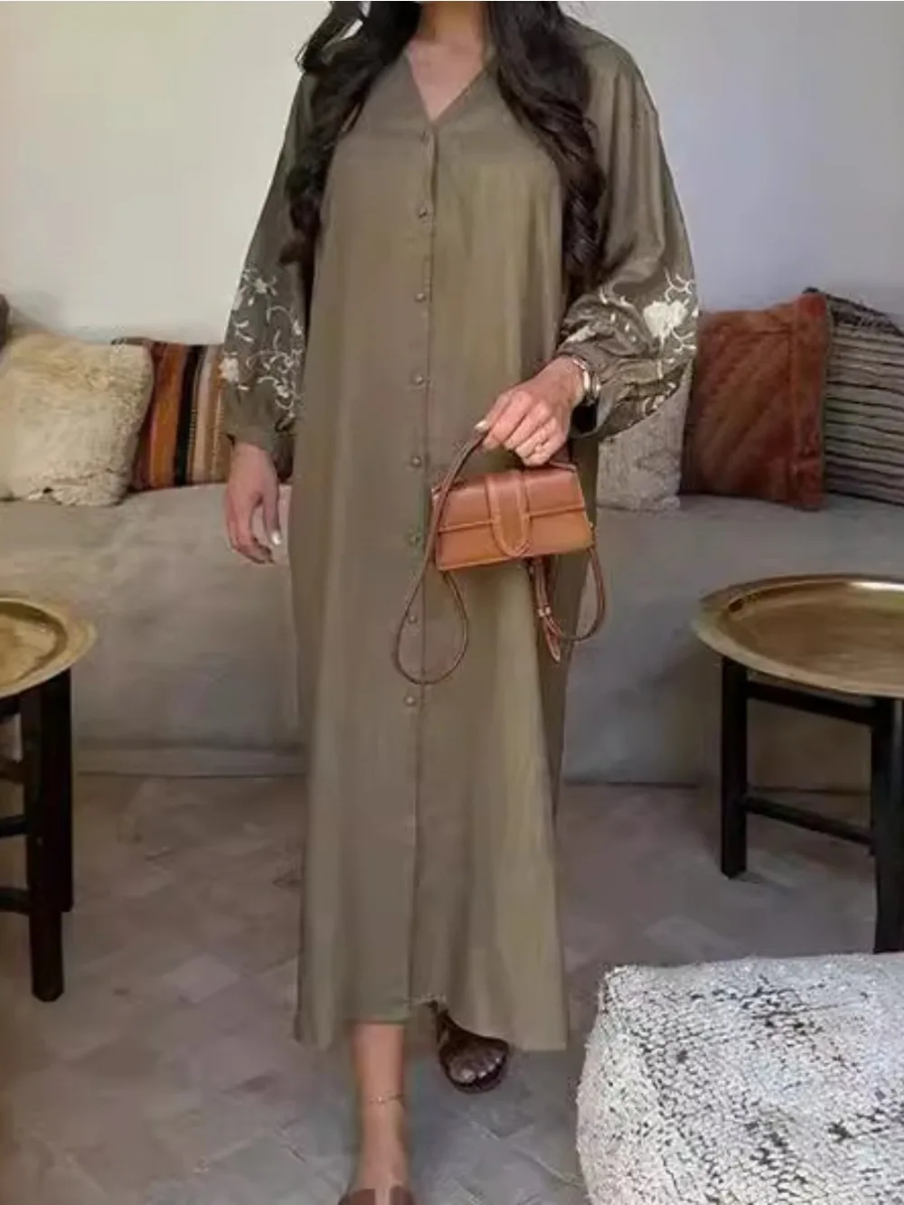 

Eid Women Abaya Muslim Shirt Cardigan Dress Party Jalabiya Ramadan Long Print Vestidos Largos Arab Robe Morocco Kaftan Autumn