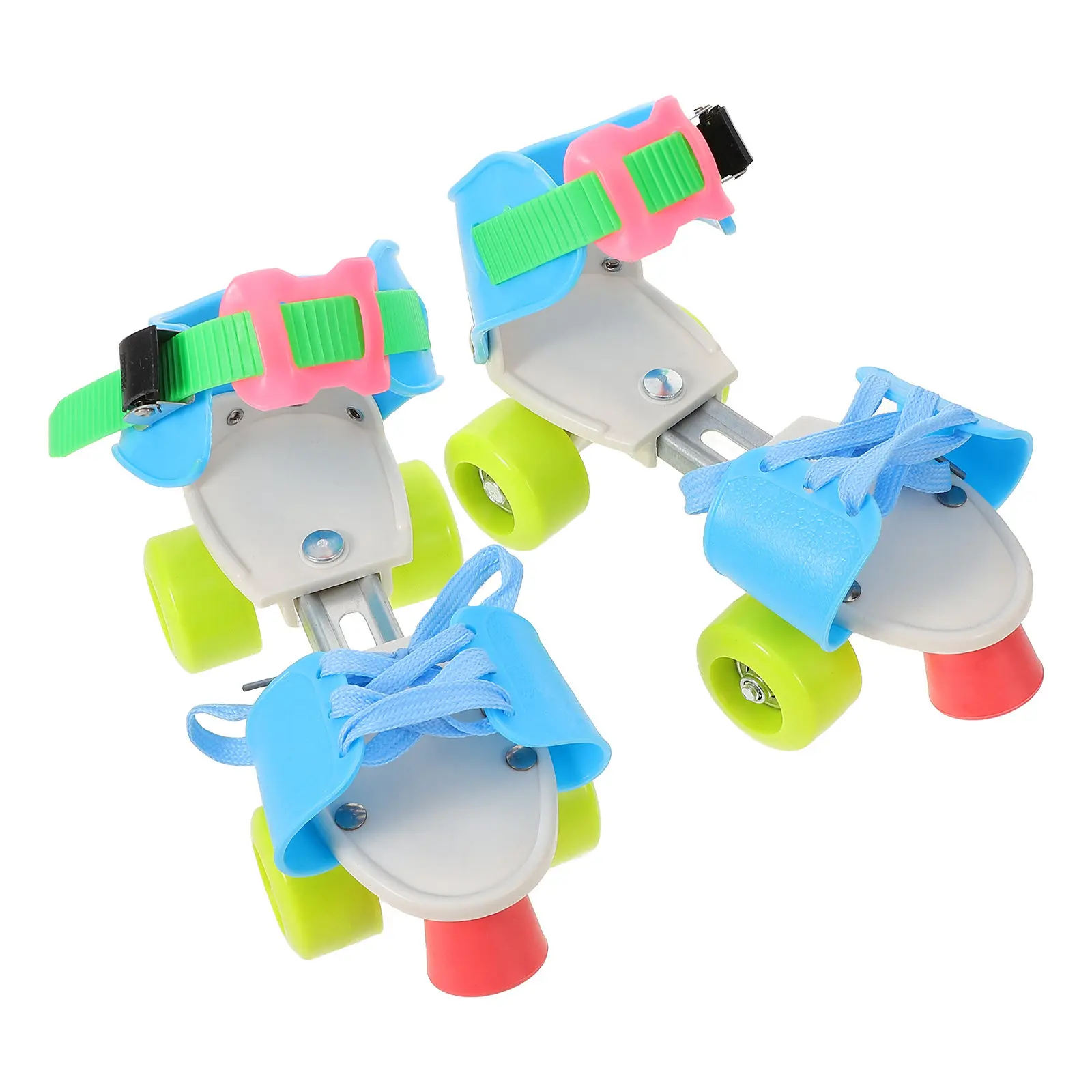 

Пара регулируемых роликовых коньков с четырьмя колесами, защитные тренировочные ботинки для начинающих, обувь для катания на открытом воздухе